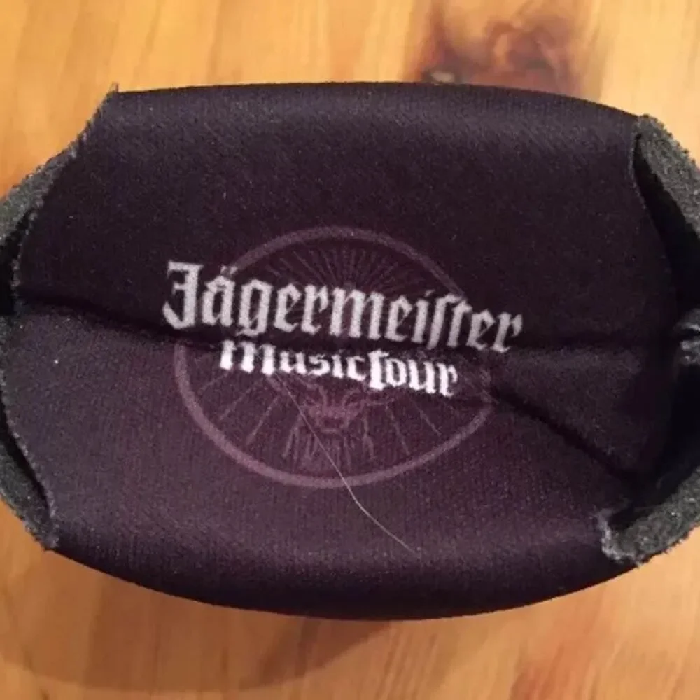 NEW!‎ Jagermeister Music Tour Black Can Bottle Coozie Koozie.